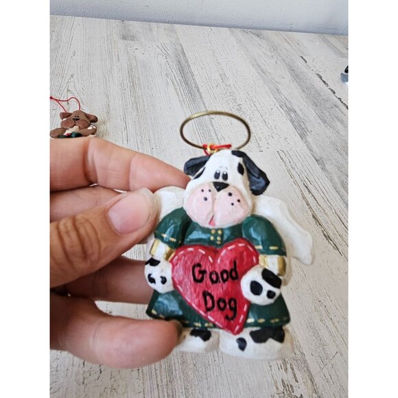 Vintage Eddie walker dog Angel ornament stocking bulldog good dog puppy Xmas tre - Picture 6 of 9